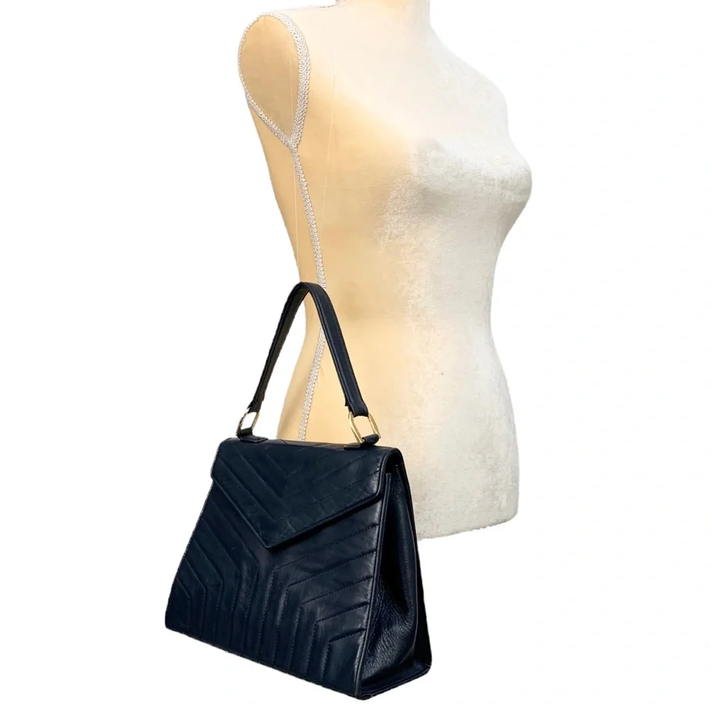 YSL Vintage Y Quilted Leather Handbag - Picture 3 of 12